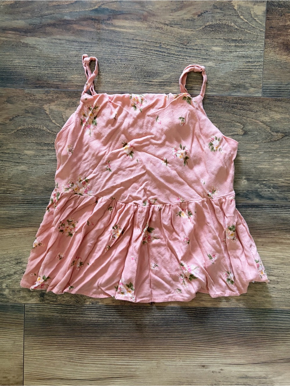 American Eagle Outfitters Pink Floral Ruffled Tank